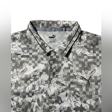 Puma Botanical Floral Tech Pique performance golf polo Shirt men  s size XL