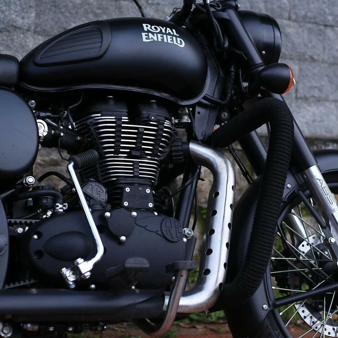 SS. Exhaust Heat Shield Protector for Royal Enfield BS4 Classic Electra Bullet