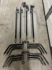 Lot of 4 Vintage Matthews C-stands With 2 Arms Rare Black Color