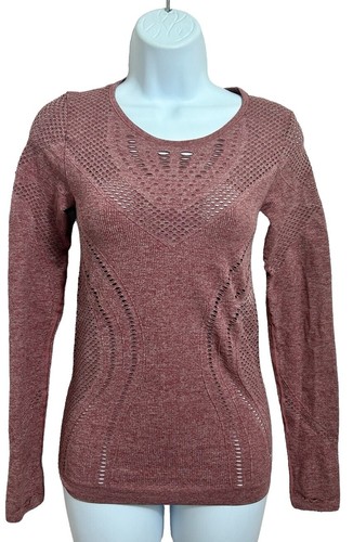 Alo Yoga Snuggle Up Sweater Short Sleeve Sweet Pink XS | eBay