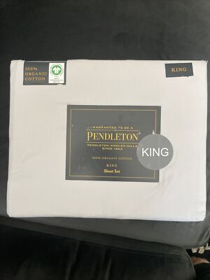 Pendleton King PENDLETON King Sheet Set Organic Cotton Light Gray. Brand New! | eBay
