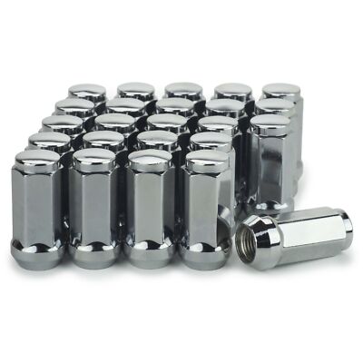 24 Lug Nuts Bulge Acorn 7/16 Chrome 1.9'' Tall fits Chevrolet GMC K5 K10