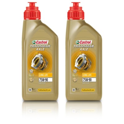 2x 1 L LITER CASTROL TRANSMAX AXLE LONG LIFE 75W-90 ACHSGETRIEBE-ÖL 585