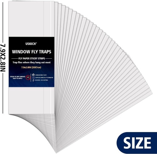 Window Fly Traps for Indoors 160 Pack Clear Fly Paper Sticky Fly Strips for Home - Picture 4 of 7