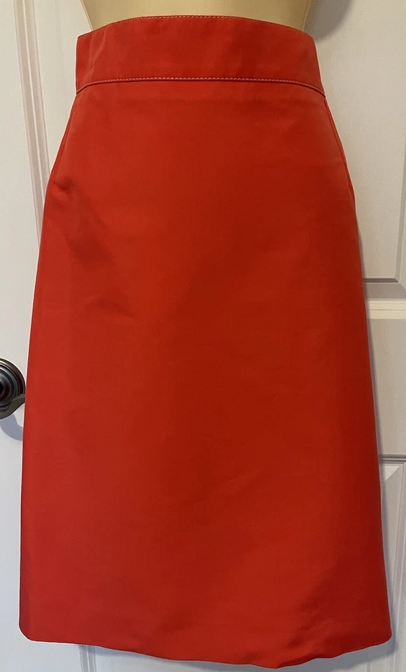 Nina Ricci  Paris Coral Straight/ Pencil Style Skirt Sz 42~ STYLISH~ Rare~ - Image 4 of 4