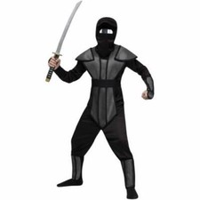 Fun World Haunted Mirror Ninja Halloween Costume Kids Size S 4-6 Warrior