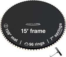 Trampoline Mat 15 Ft for 96 Springs with 7" Spring Length, Trampoline Mat 159" D
