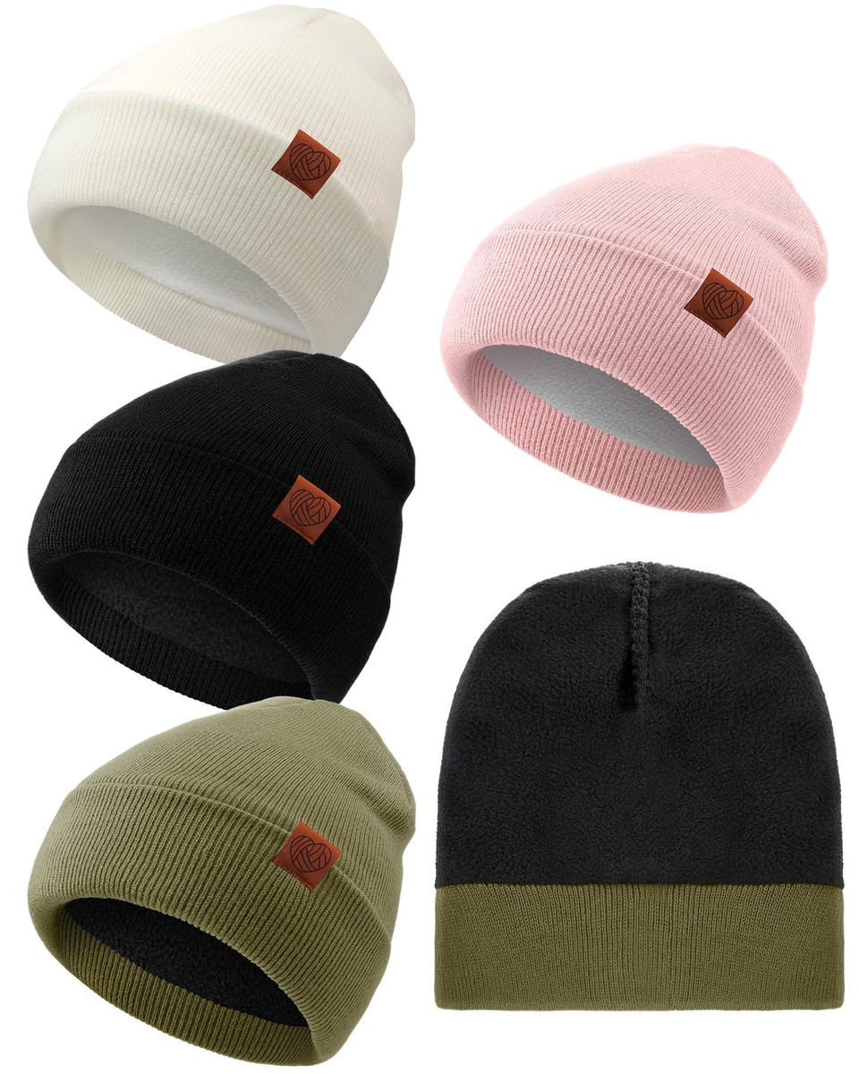 4 Pack Beanie Hats for Women Fleece Lined Winter Hats Soft  display picture 1
