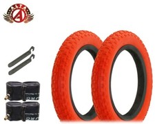 ALTA Bicycle TIRE 12" 1/2 X 2 1/4" RED COMP III 2 TIRES TUBES LEVERS.