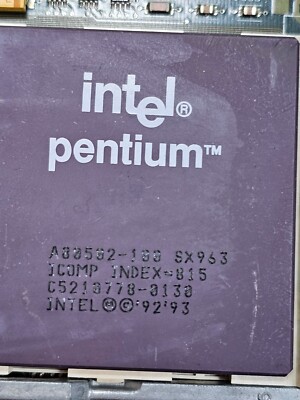 CPU Intel Pentium A80502-100 Vintage Intel Pentium 100 CPU, Vintage Gaming 100MHz A80502-100