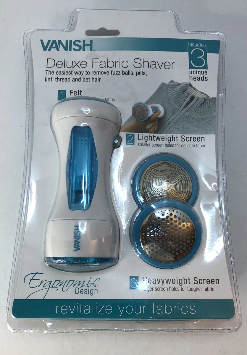 Vanish Deluxe Fabric Shaver Great for Sweater Pill Remover Never