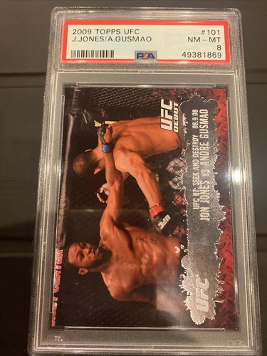 2009 Topps UFC Round 2 JON JONES Rookie Card UFC Debut #101 MINT PSA 8
