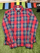 Abercrombie fitch muscle mens button up shirt plaid check size M longsleeve