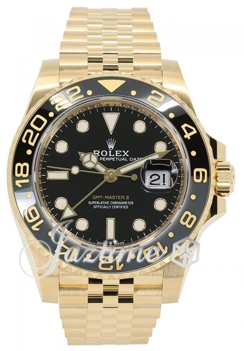 Rolex GMT-Master II Yellow Gold 126718GRNR Black Dial Ceramic