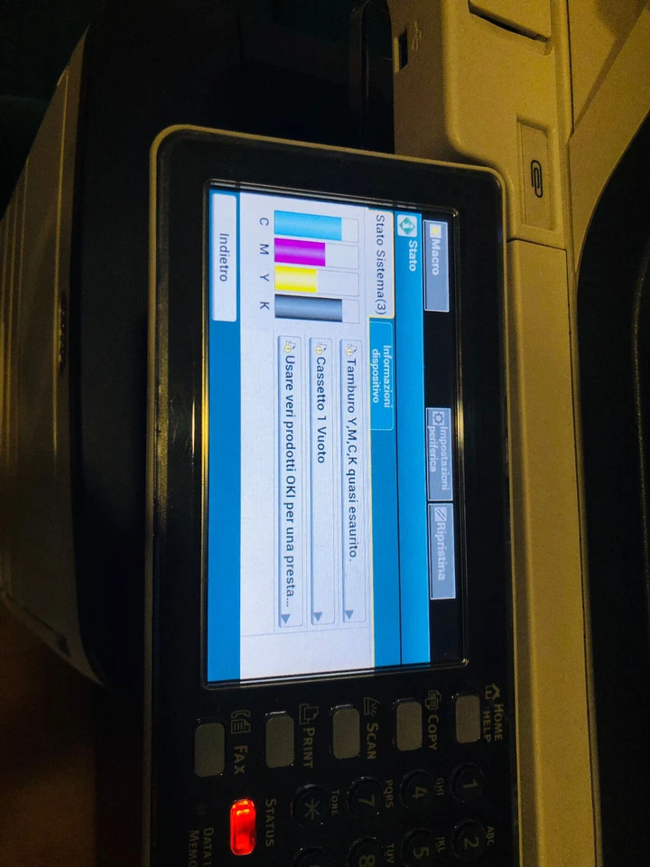 Oki Mc 853 STAMPANTE a colori Multifunzione LASER PERFETTAMENTE FUNZIONANTE - Immagine 4 di 4