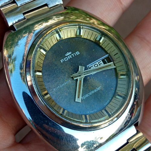 FORTIS Spaceleader Automatic Day-Date Stainless Steel 40mm Vintage Watch - Picture 6 of 12