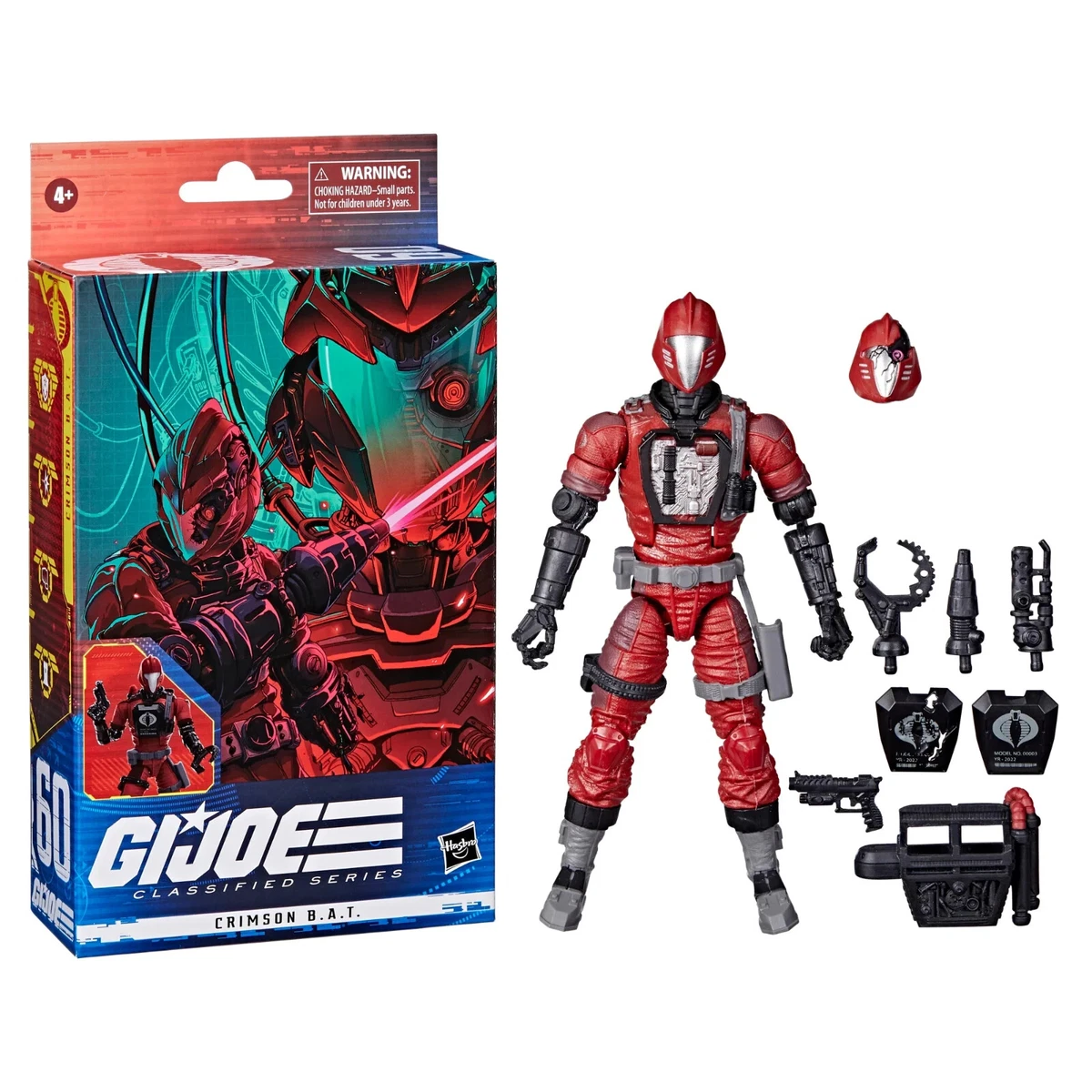 2023 G.I. Joe Classified Series 60 CRIMSON B.A.T. 6 Scale Hasbro Action  Figure