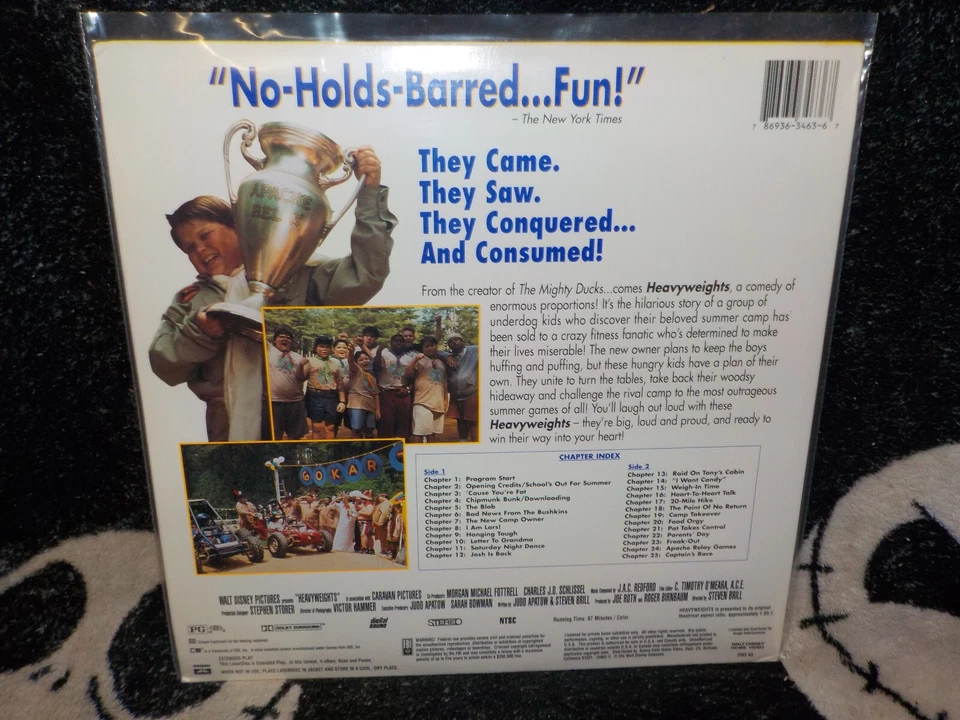 Heavyweights Letterbox Laserdisc LD Disney Ben Stiller Free Ship $50 - Image 2 of 2