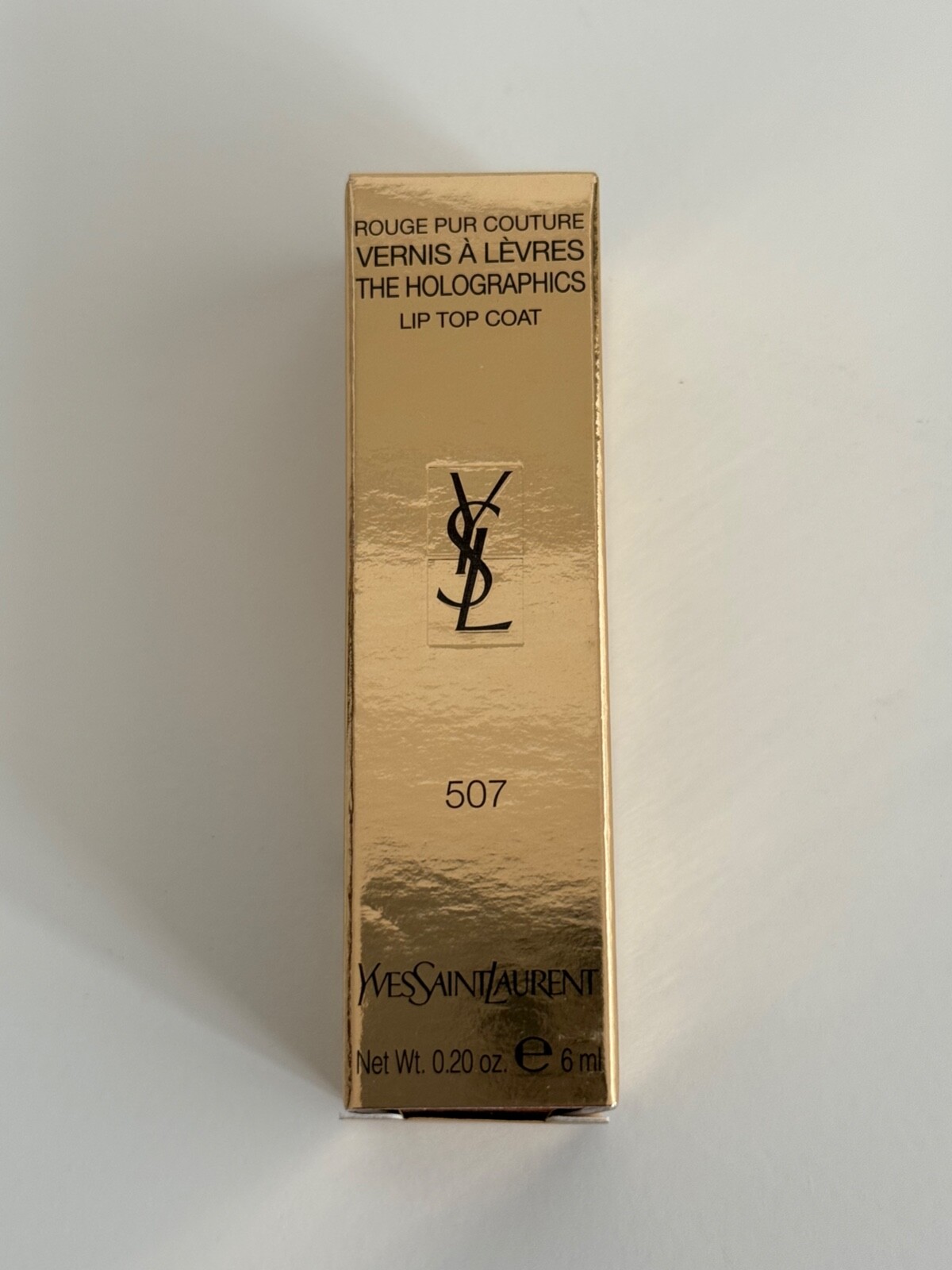 Nuovo con scatola Yves Saint Laurent YSL The Holographics Lip Coat BIANCO OLOGRAFICO 507