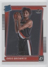 2021-22 Panini Donruss Optic Rated Rookie Greg Brown III #195 Rookie RC 0t0c