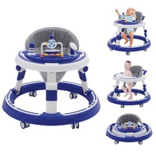 Baby Walker Sit-to-Stand Walker Activity Center with Entertainment Table Mult...