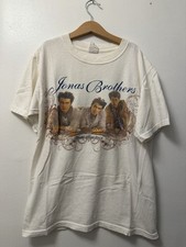 Jonas Brothers 2009 World Tour White T Shirt Adult Small Band Tee Disney
