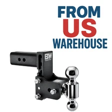 B&W Trailer Hitches Tow & Stow Adjustable Trailer Hitch Ball Mount - Fits 2.5" R