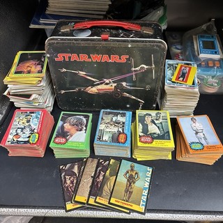 Huge Lot Of Vintage Star Wars Trading Cards With 1977 Lunchbox RARE Incomplete