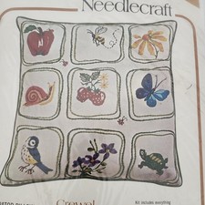 Bucilla Creative Needlecraft Crewel Embroidery Pillow Kit Summer Scenes Grannyco