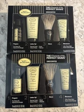 2-The Art of Shaving Kit-4 Piece Set-Travel Size Unscented-Oil/Balm/Cream/Brush