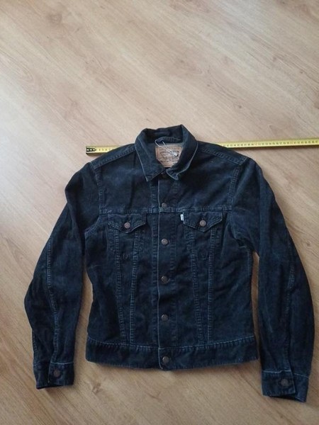 Men Levi's Jacket Black Velvet 36 / S / 44