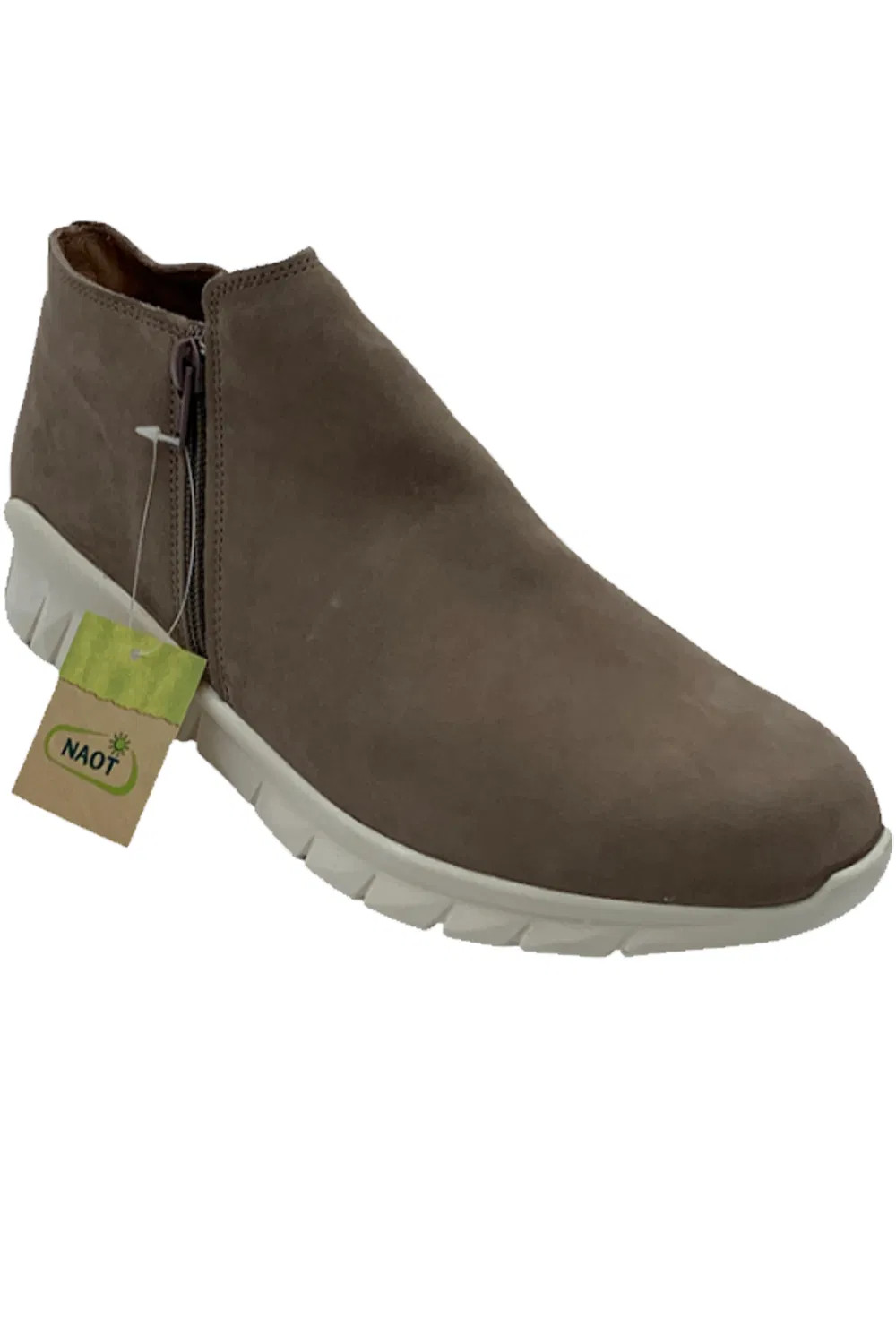 Naot Leather Dual-Zip Sneakers Zodiac Stone Nubuck