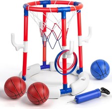 Pool Basketball Hoop Pool Toys for Kids Inflatable Pool Basketball Hoop Poolside