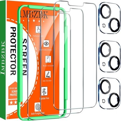 3 Pack Screen Protector for iPhone 13 with 3 Camera Lens Protectors