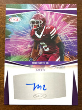 2025 Sage Football MIKE SMITH JR Autographed Rookie Card #A-MSJ. rookie card picture