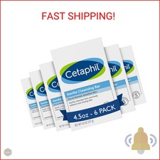 Cetaphil Gentle Cleansing Bar Soap, Sensitive Dry Skin, 4.5oz, 6ct