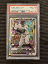 2021 Bowman 1st Chrome Jordan Lawlar RayWave Refractor PSA 10