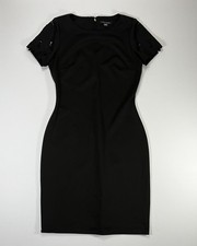 Tommy Hilfiger Black Sheath Dress Womens Size 4 Lace Sleeves