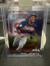 Ronald Acuna Jr. (2017) Bowman Draft Chrome RC Rookie Card #BDC-39 . rookie card picture