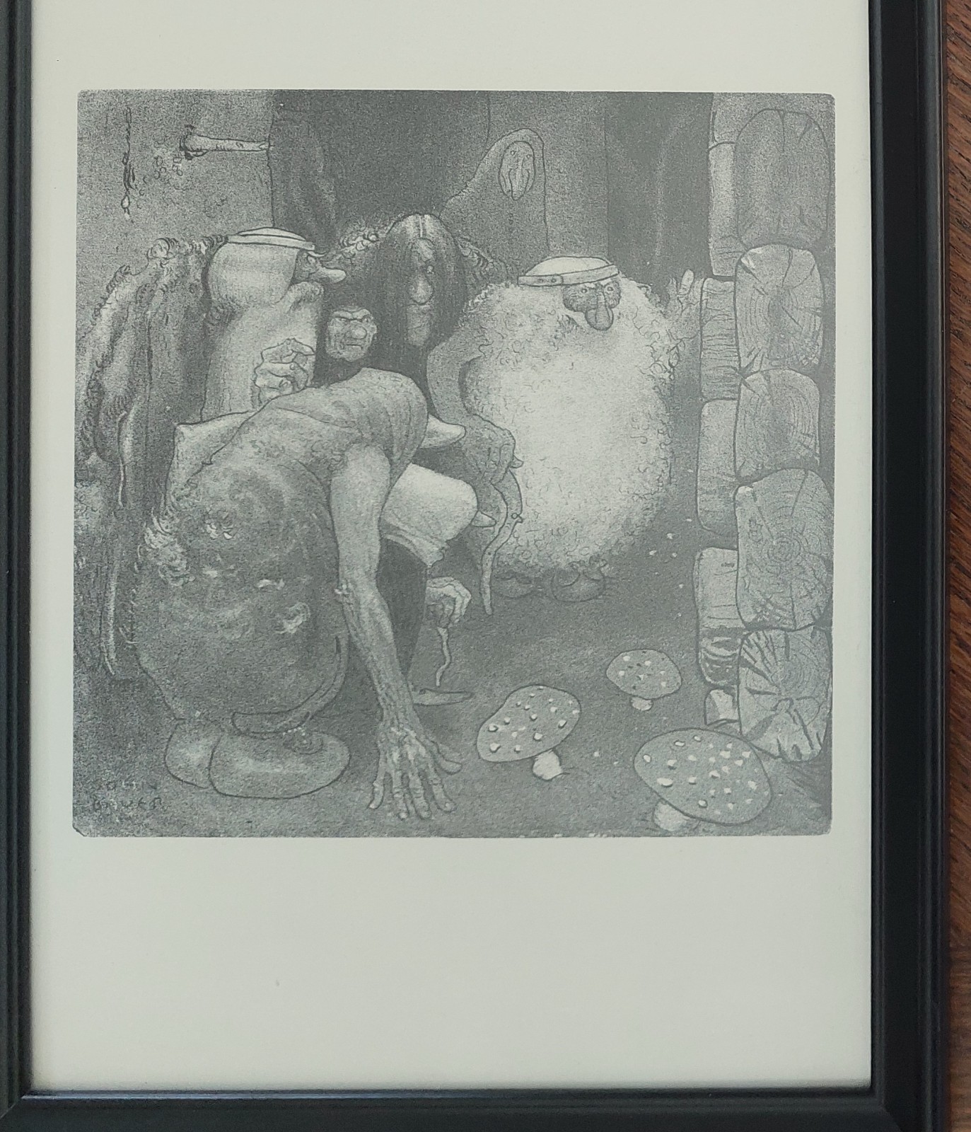 John BAUER Original mezzotype, 1918 / Framed