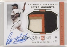 2018 Panini National Treasures Gold 22/49 Reyes Moronta #39 Auto 5w7