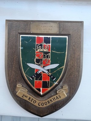 2. Keo Goorkhas Plakette 1/2 GR Geschenk an SSGT Aa Jones Reme 1991 klares Datum!!!