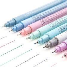 Colored Fineliner Pens, 0.38mm Ultra Fine Tip Pens, 8 Colors Fine Point Pen,