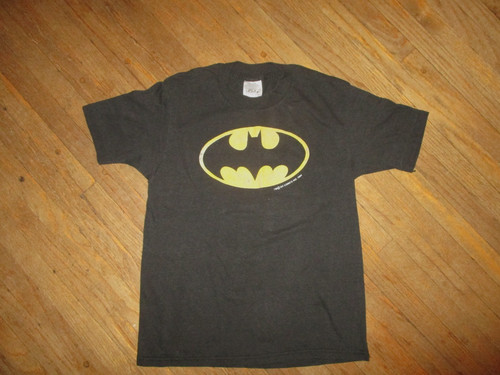vtg Fun Stuff N.Y. Batman Logo T Shirt Single Stitch 80s DC Comics Kids 10-12