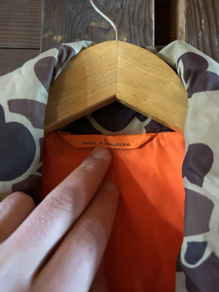 Chaleco de caza vintage reversible de camuflaje de pato con bolsillos Foto 2 de 3