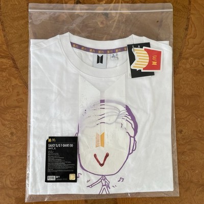 McDonald's SAUCY S/S T-SHIRT (V) ホワイト L BTS X Mcdonalds Saucy S/S T-Shirt V White Size XL NWT | eBay