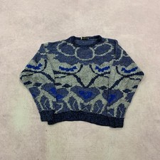Vintage Knitted Jumper abstract patterned knit sweater Women's M 12-14 