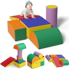 TOLEAD 5 Pcs Foam Climbing Blocks for Toddlers 1-3 Years Old, Climb and Crawl...