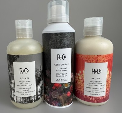 NEW R+Co BEL AIR Smoothing Shampoo Conditioner Centerpiece Elixir Spray