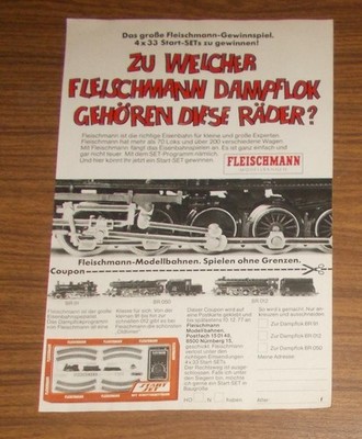 RARE ADVERTISING FLEISCHMANN MODEL RAILWAYS 9305 PICCOLO STARTER SET BR 91 050 1977